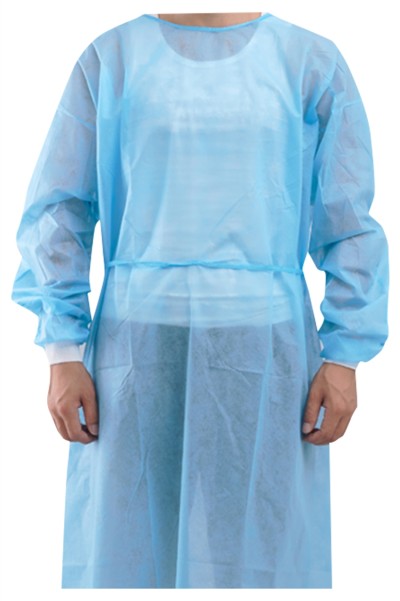 設計無紡布隔離衣  反穿衣  防水透氣   防護服   美容紋繡工作服薄款   SKPC028 側面照